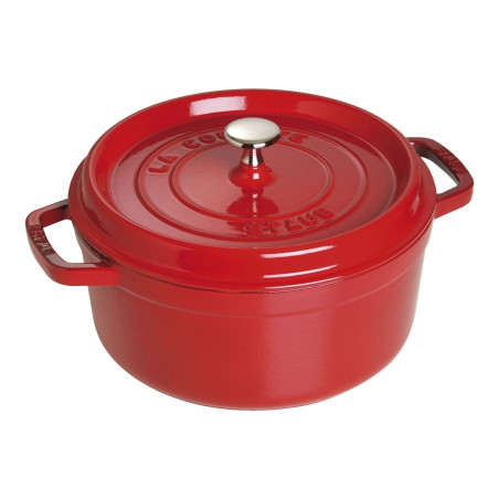 Staub Round Cast Iron Pot - 3.8 ltr, Red