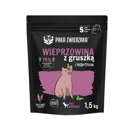 PAKA ZWIERZAKA Pork with pear S - dry dog food - 1,5kg
