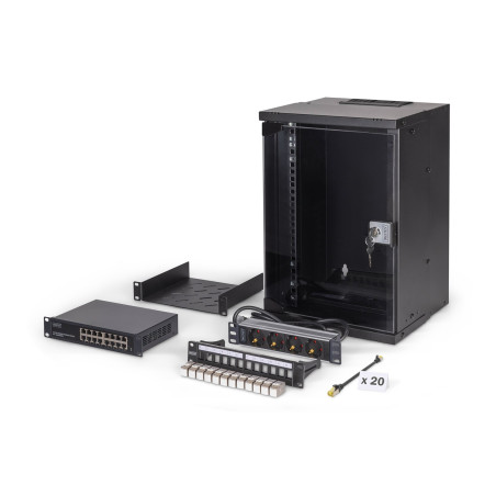 Digitus SOHO Pro network set, 254 mm (10") - 9U, 315 x 300 mm (W x D)