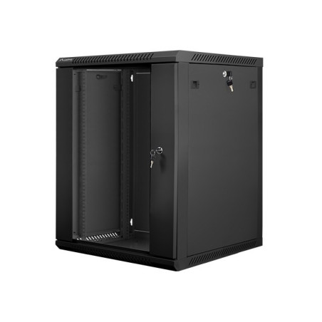 Lanberg WF01-6615-10B rack cabinet 15U Wall mounted rack Black