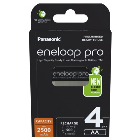 Rechargeable batteries PANASONIC ENELOOP PRO AA 2500 mAh 4 szt (BK-3HCDE/4CP)