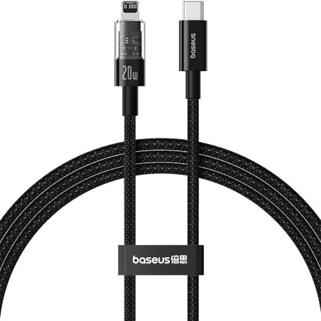 Baseus Gem USB-C to iP fast charging cable 1 m 20 W Black