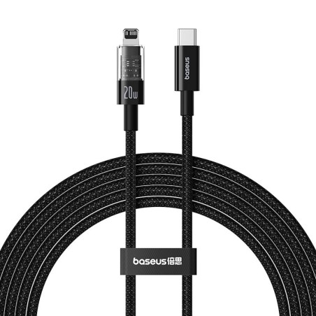 Baseus Gem USB-C to iP fast charging cable 2 m 20 W Black