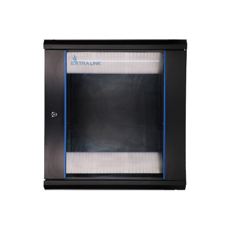 Extralink Rackmount cabinet 12U 600x450 Black wall mounted