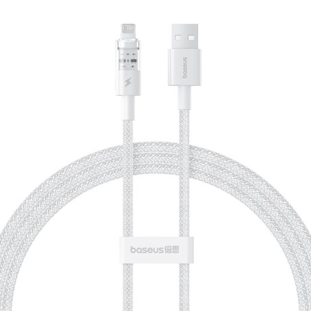 Baseus Gem USB to IP 2.4A fast charging cable 1 m White