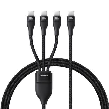 Baseus Flash Series Type C to C+C+C fast charging cable 480 Mbps Black