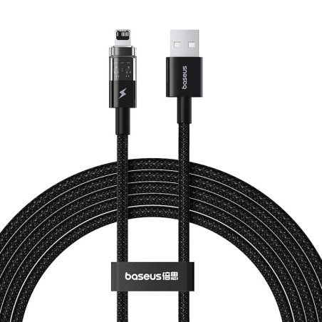 Baseus Gem USB to IP 2.4A fast charging cable 2 m Black