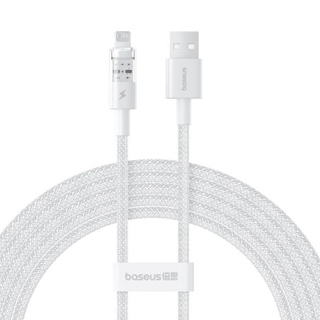 Baseus Gem USB to IP 2.4A fast charging cable 2 m White