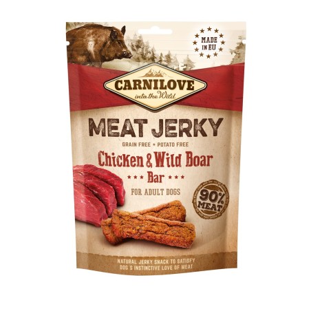 CARNILOVE MEAT JERKY Chicken with Wild Boar - dog snack - 100 g