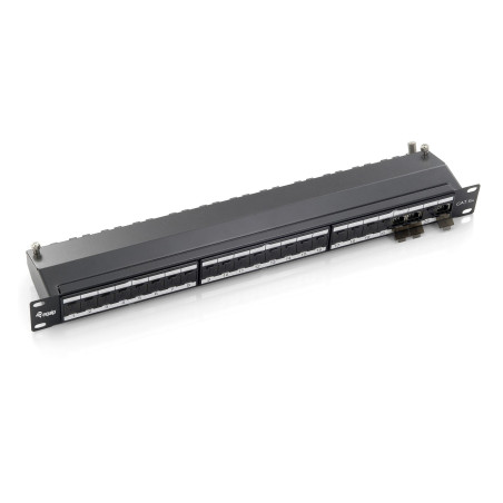 Equip 24-Port Cat.6A Shielded Patch Panel, Black