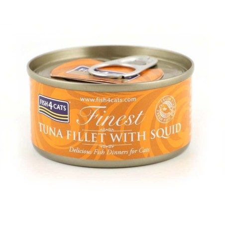 FISH4CATS Tuna fillet with squid - wet cat food - 70g