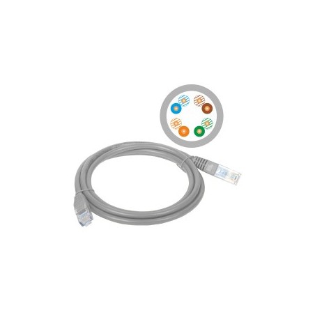 Alantec KKU5SZA3 networking cable Grey 3 m Cat5e U/UTP (UTP)
