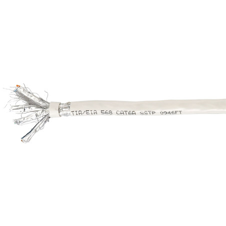 Equip Cat.6A S/FTP Installation Cable, LSZH, Solid Copper, 100m