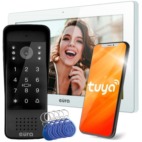 VIDEO INTERCOM EURA VDP-86A3 - 10" monitor white TUYA