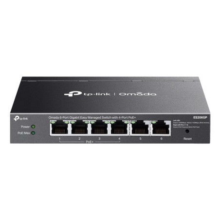 TP-Link Omada ES206GP network switch Managed Gigabit Ethernet (10/100/1000) Power over Ethernet (PoE) Black