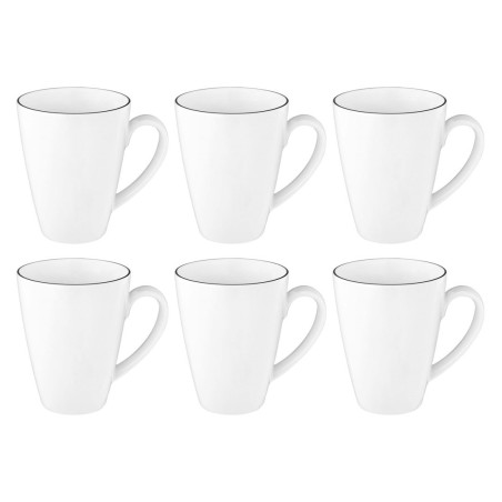 SELTMANN LIDO BLACK LINE Set of 6 mugs with handle