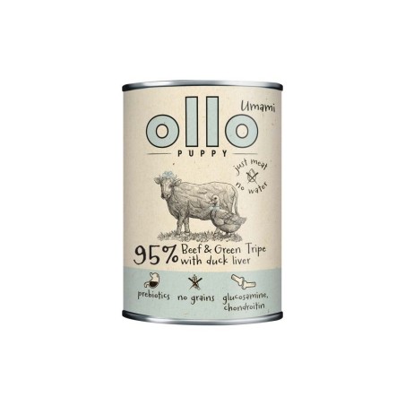 OLLO Puppy Umami Beef and Green Tripe with Duck Liver - wet dog food - 400g