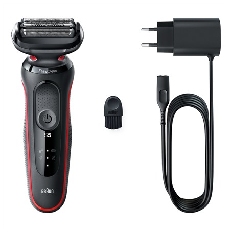 Braun | Shaver | 51-R1000s | Operating time (max) 50 min | Wet & Dry | Black/Red