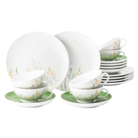 Tea set for 6 people SELTMANN MEADOW GRASSES GREEN