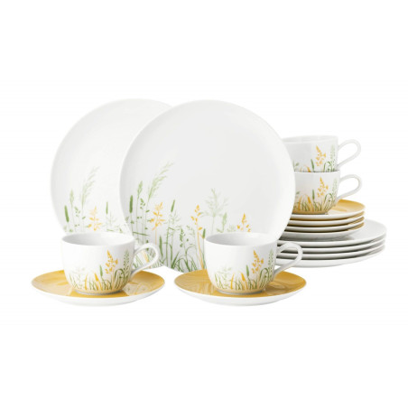 SELTMANN MEADOW GRASSES CURRY Coffee Set for 6 ppl