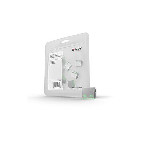 USB PORT BLOCKER 10PACK/GREEN 40461 LINDY