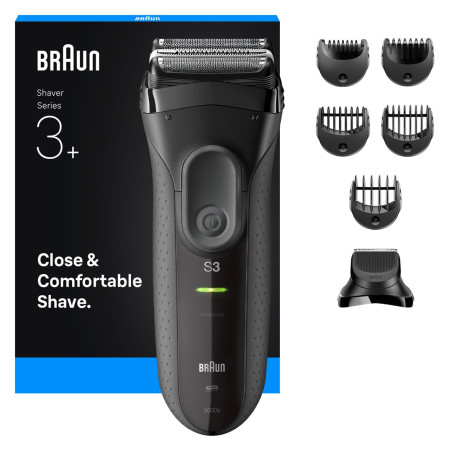 Braun 3000BT Foil shaver Trimmer Black, Grey