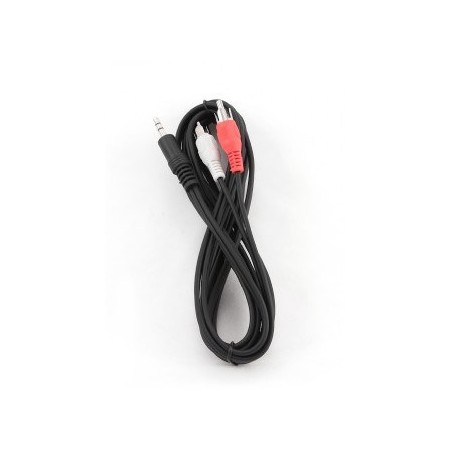 Gembird 2.5m, 3.5mm/2xRCA, M/M audio cable Black, Red, White