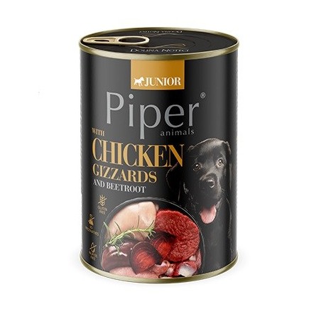 DOLINA NOTECI Piper Junior Chicken gizzards with beetroot - wet dog food - 400g