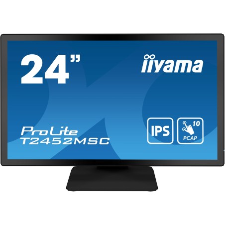 iiyama ProLite T2452MSC-B1 computer monitor 60.5 cm (23.8") 1920 x 1080 pixels Full HD LCD Touchscreen Multi-user Black