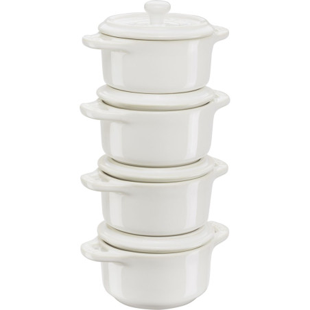 Staub Mini Cocotte Round, 4 pcs. - 200 ml, ivory