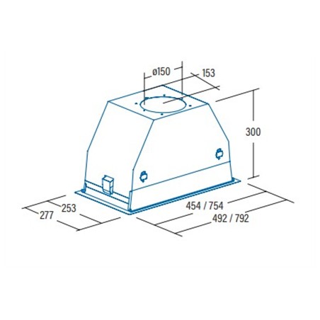 CATA | Hood | GC DUAL A 45 XGBK | Canopy | Energy efficiency class A | Width 45 cm | 820 m³/h | Touch control | LED | Black glass