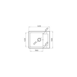 Pyramis Sink Mido 62X50 1B...