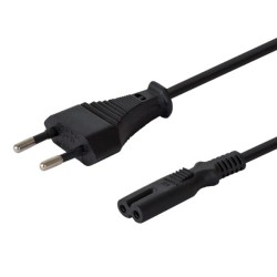 SAVIO Power cable (M) 2pin,...