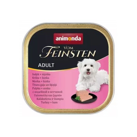 ANIMONDA Vom Feinsten Adult Turkey with ham - wet dog food - 150g