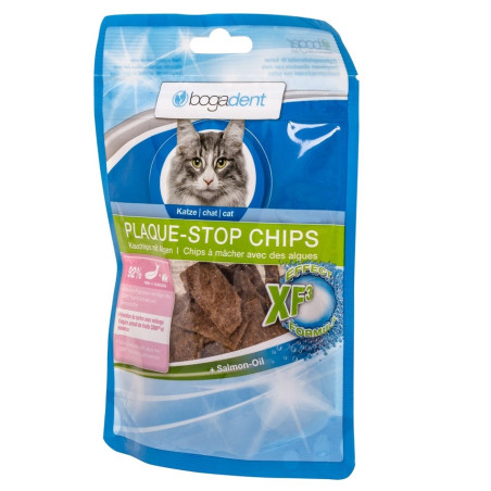 BOGAR Bogadent Plaque-stop Chips Fish - cat treats - 50g