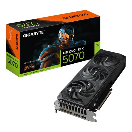 GIGABYTE GeForce RTX 5070 WINDFORCE OC SFF 12G Graphics Card - 12GB GDDR7, 192bit, PCI-E 5.0, 2542 MHz Core Clock, 3 x DP 2.1a, 1 x HDMI 2.1b, NVIDIA DLSS 4, GV-N5070WF3OC-12GD