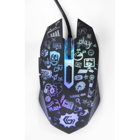MOUSE USB OPTICAL BLACK/MUS-6B-GRAFIX-01 GEMBIRD
