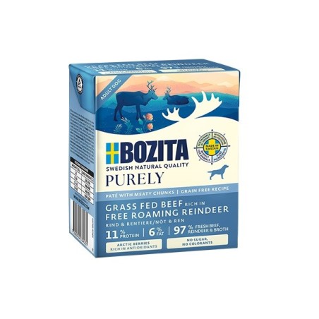 BOZITA Purely Paté Duoprotein Beef and reindeer - wet dog food - 370g