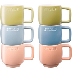 STAUB Set of 6 Ceramic Mugs...