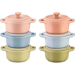 Set 6x Mini Cocotte round...