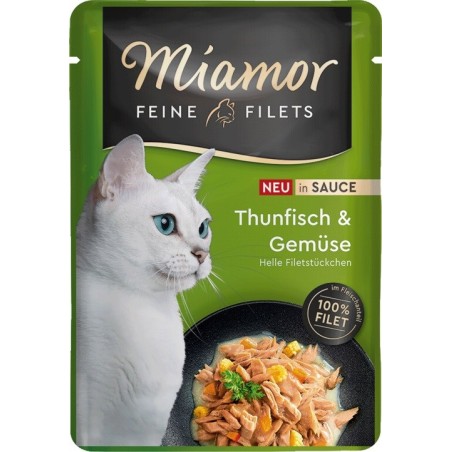 MIAMOR Fine Filets Tuna with vegetables in sauce  - wet cat food - 100g