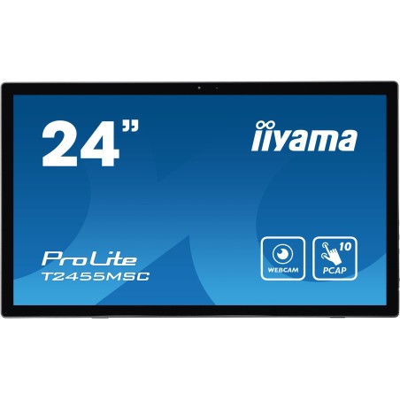 iiyama T2455MSC-B1 Signage Display Digital signage flat panel 61 cm (24") LED 400 cd/m² Full HD Black Touchscreen