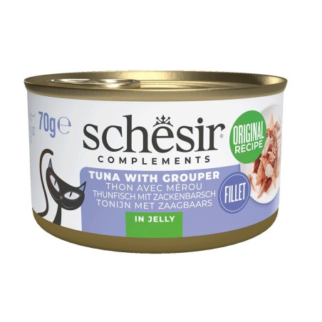 SCHESIR Tuna with grouper in jelly - wet cat food - 70g