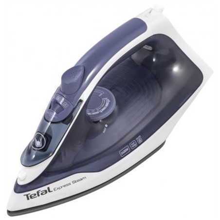 TEFAL | FV2837E0 | Steam Iron | 2400 W | Water tank capacity 150 ml | Continuous steam 35 g/min | Blue/White