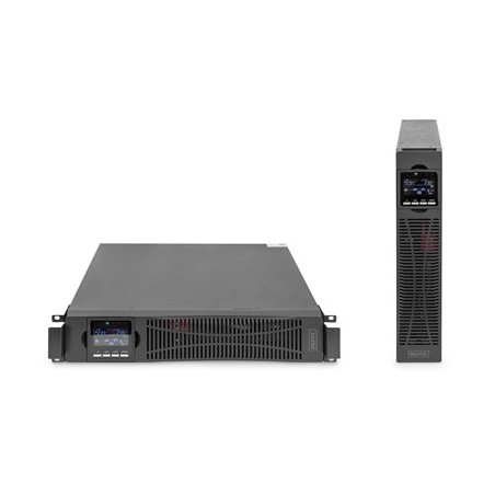 DIGITUS OnLine UPS, rack/tower, 3000VA, 3000W, LCD, 8 x C13, 1 x C19, RS-232, USB, SNMP card (optional), relay card (optional)  Digitus | OnLine UPS | DN-170096, 3000 VA / 3000 W | 3000 VA | 3000 W | V | C20