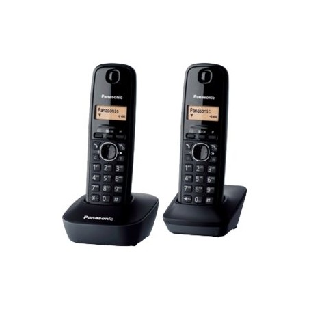Panasonic | Cordless | KX-TG1612FXH | Built-in display | Caller ID | Black | Conference call | Phonebook capacity 50 entries | Wireless connection