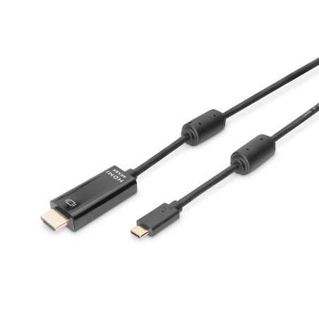 Digitus USB Type-C adapter cable, Type-C to HDMI A M/M, 2.0m, 4K/60Hz, 18GB, bl, gold | Digitus | USB Type-C adapter cable | AK-300330-020-S | USB-C to HDMI USB Type-C