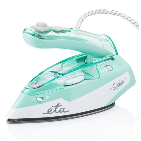 ETA | ETA127190000 Sophia | Steam Travel Iron | 1100 W | Water tank capacity 80 ml | Continuous steam 30 g/min | Steam boost performance 50 g/min | Green/White
