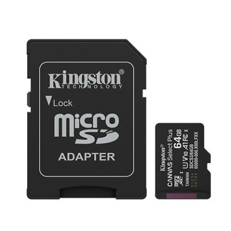 MEMORY MICRO SDXC 64GB UHS-I/W/ADAPTER SDCS3/64GB KINGSTON