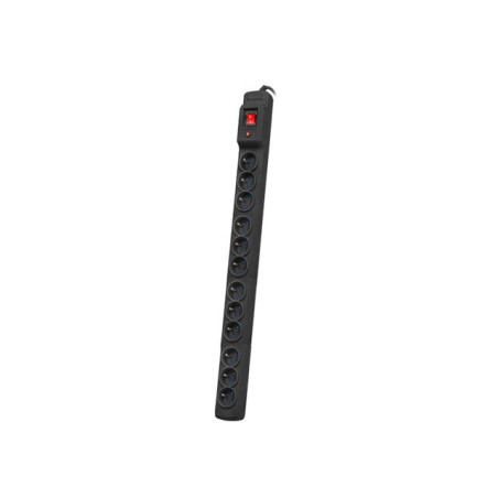 RACK POWER STRIP 19" ARMAC MULTI M12/10A 1.5M 12X 230V PL VERTICAL MOUNTING BLACK
